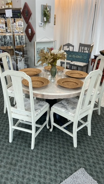 French Country Table and Five Chairs