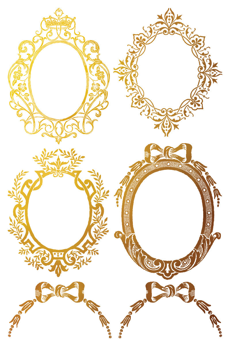 Petits Ornements 8x12” Foil Transfer EIGHT Sheet Set by Iron Orchid Designs (IOD)