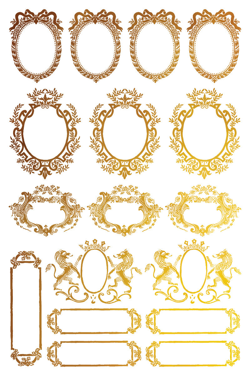 Petits Ornements 8x12” Foil Transfer EIGHT Sheet Set by Iron Orchid Designs (IOD)