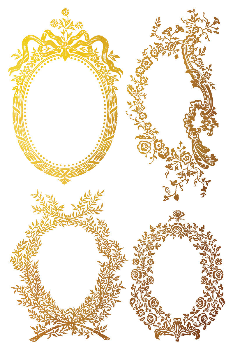 Petits Ornements 8x12” Foil Transfer EIGHT Sheet Set by Iron Orchid Designs (IOD)