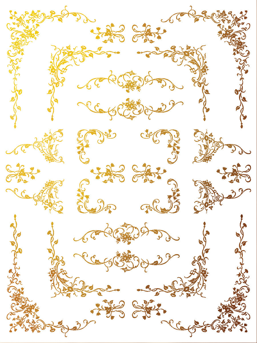 Si Belle 16x12” Foil Transfer FOUR Sheet Set by Iron Orchid Designs (IOD)