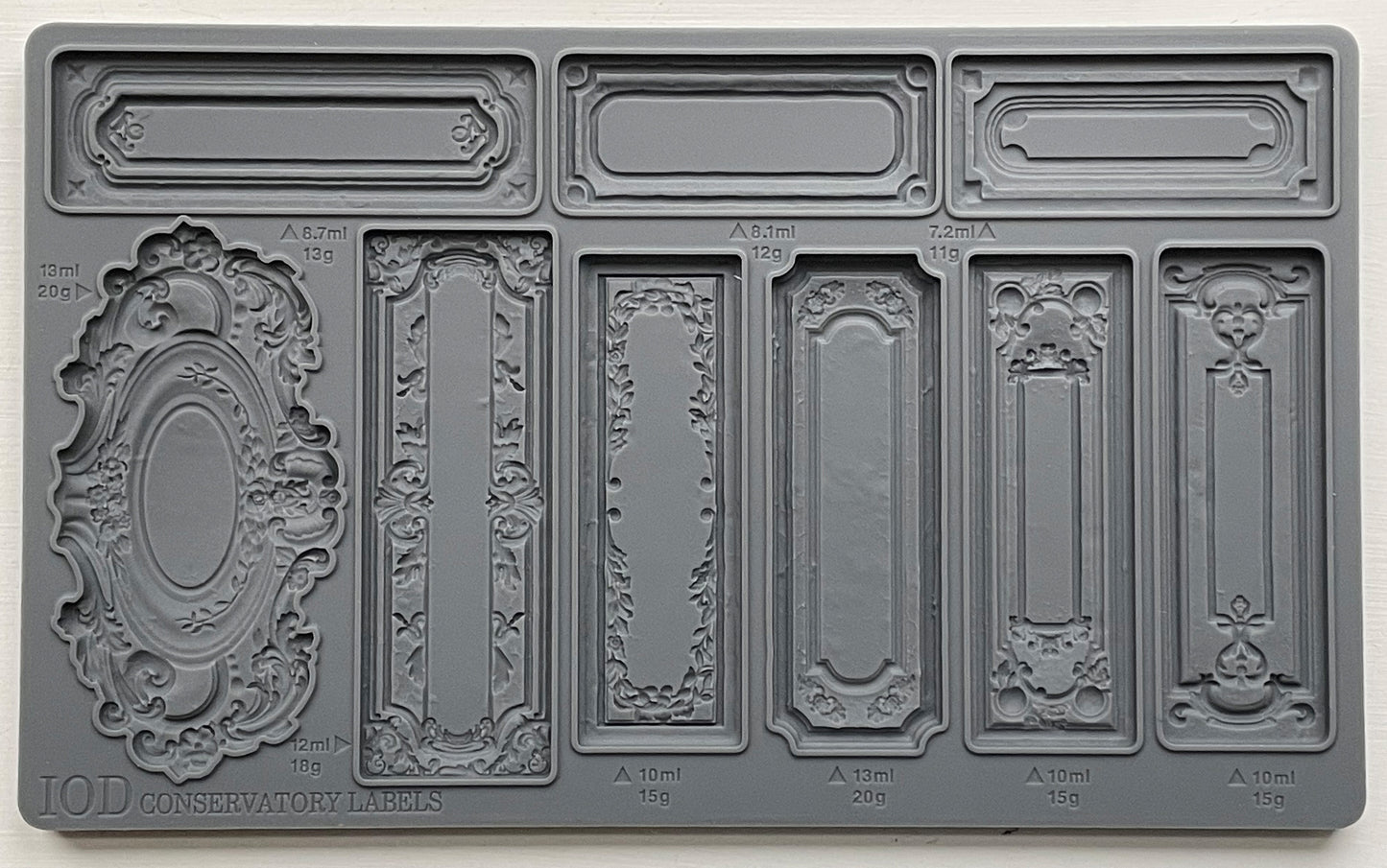 Conservatory Labels 6x10" Decor Mould by Iron Orchid Designs (IOD)