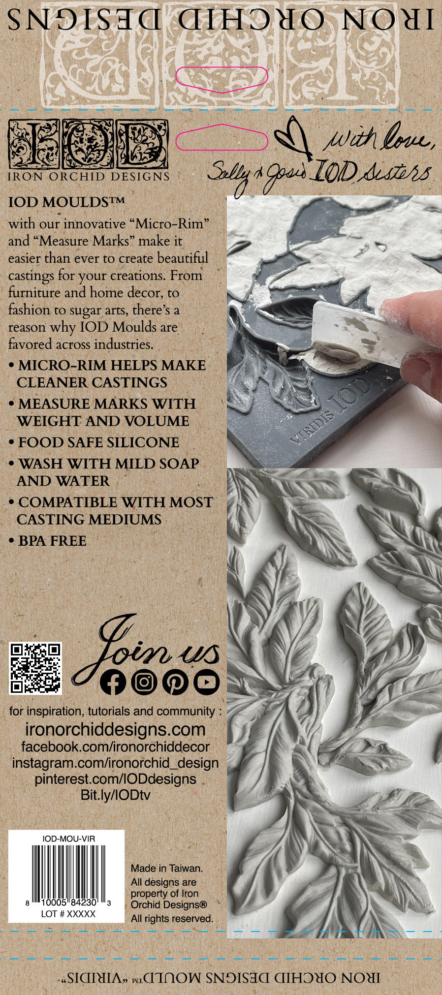 Viridis 6x10" Decor Mould by Iron Orchid Designs (IOD)