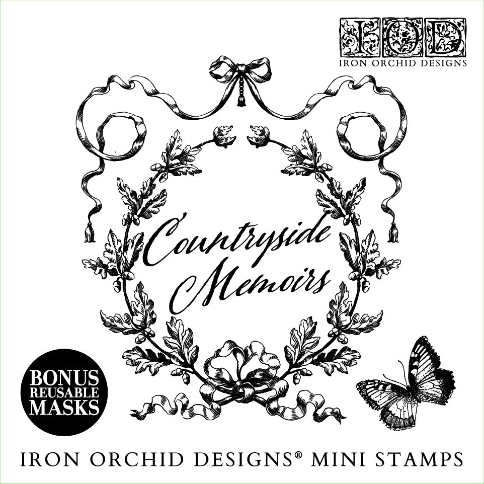 Countryside Memoirs Decor 6x6” Stamp FOUR Sheet Set by Iron Orchid Designs (IOD) (Copy)