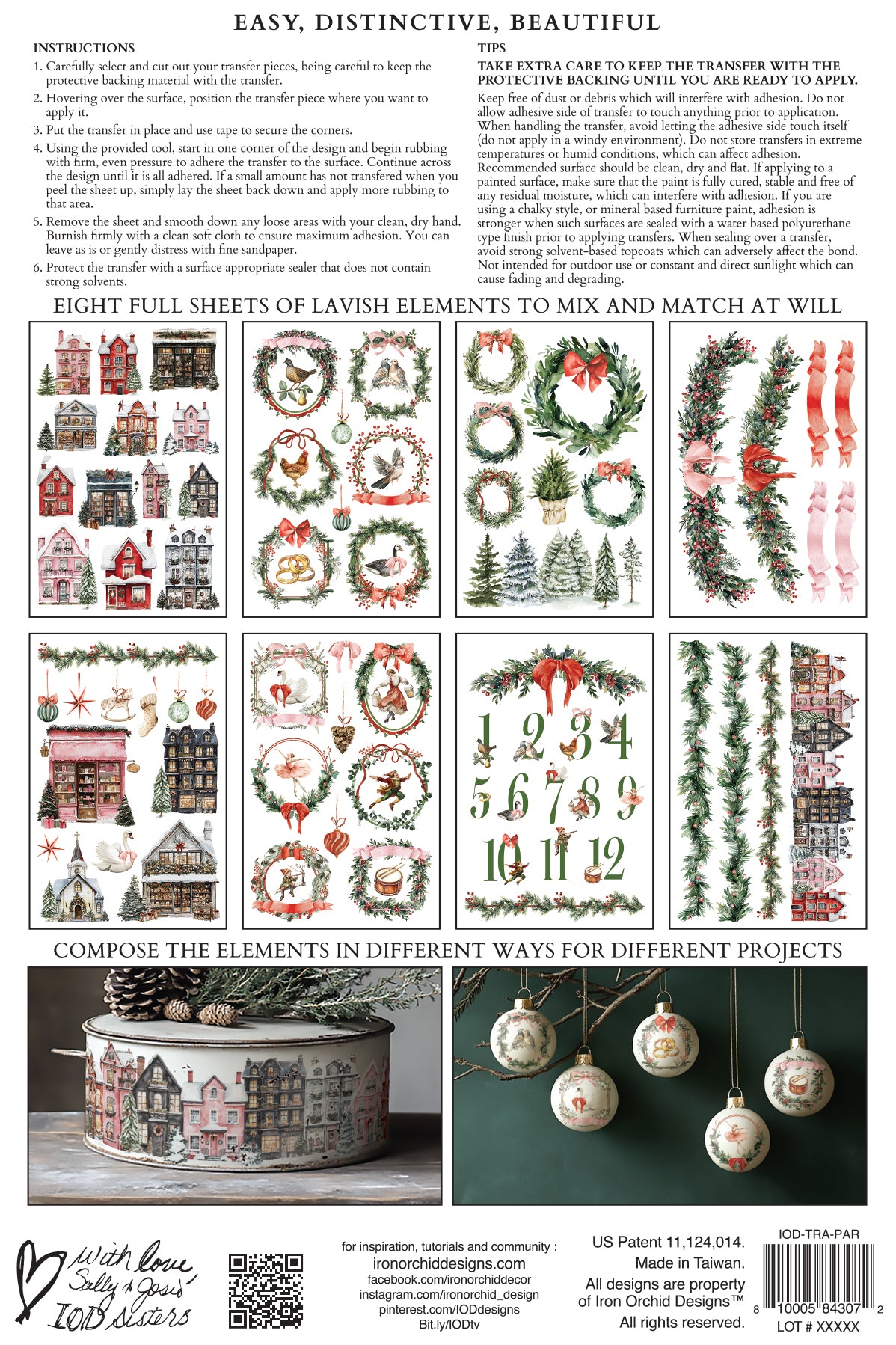 Partridge Lane 8x12" Transfer Pad EIGHT Sheet Set by Iron Orchid Designs (IOD) LIMITED EDITION