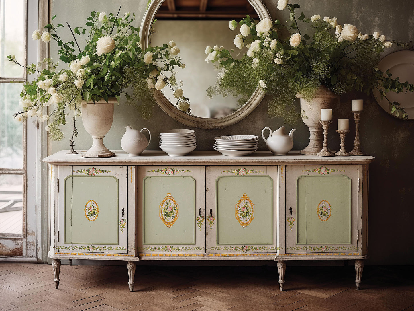 Petite Fleur Pink Paint Inlay 12x16" FOUR Sheet Set by Iron Orchid Designs (IOD)