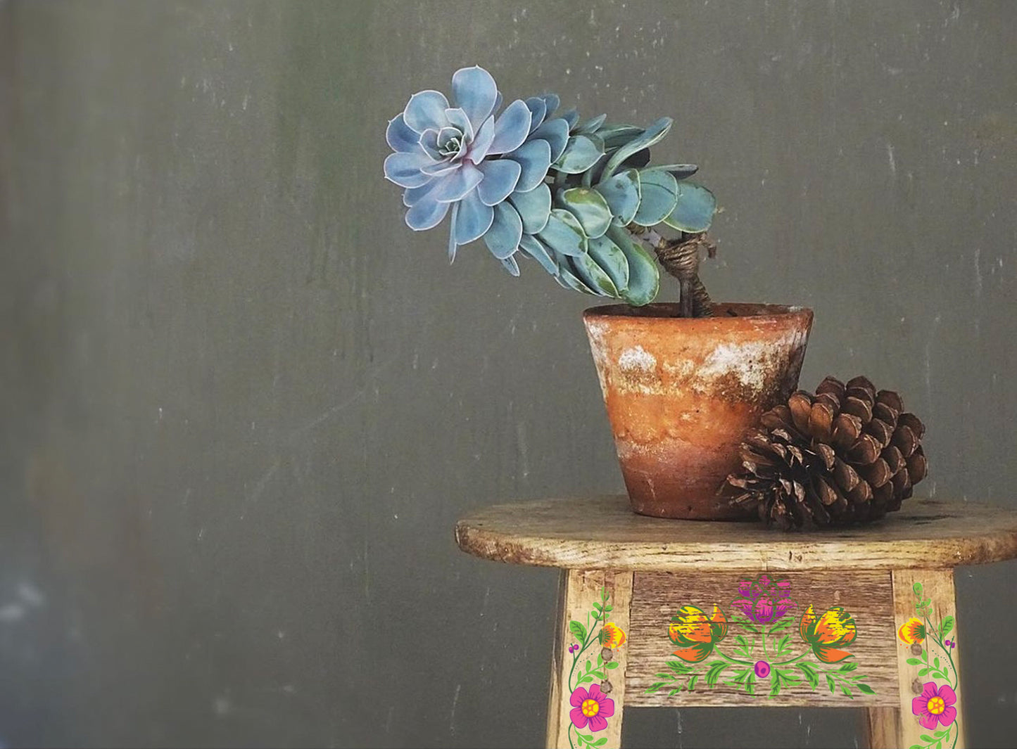 Vida Flora Paint Inlay Designed by Debi Beard