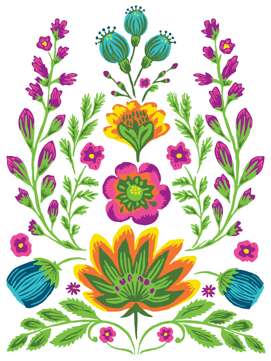 Vida Flora Paint Inlay Designed by Debi Beard
