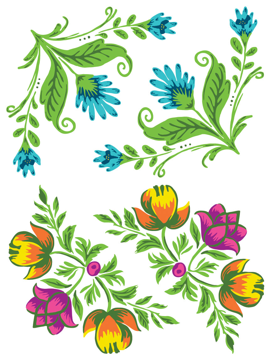 Vida Flora Paint Inlay Designed by Debi Beard