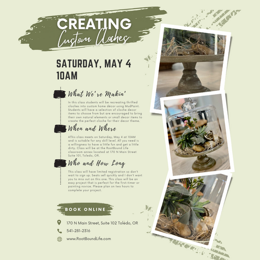 Creating Custom Custom Cloches Using MudPaint - Saturday, May 4, 2024 @ 10:00 AM