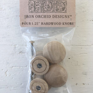 Iron Orchid Designs (IOD) 1.25" Hardwood Knobs - 4 per pack