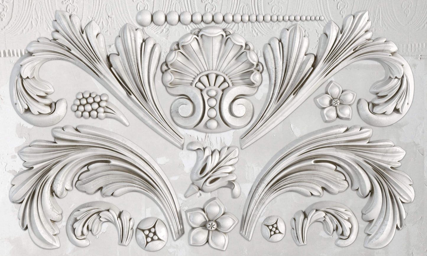 Acanthus Scroll 6x10" Decor Mould by Iron Orchid Designs (IOD)