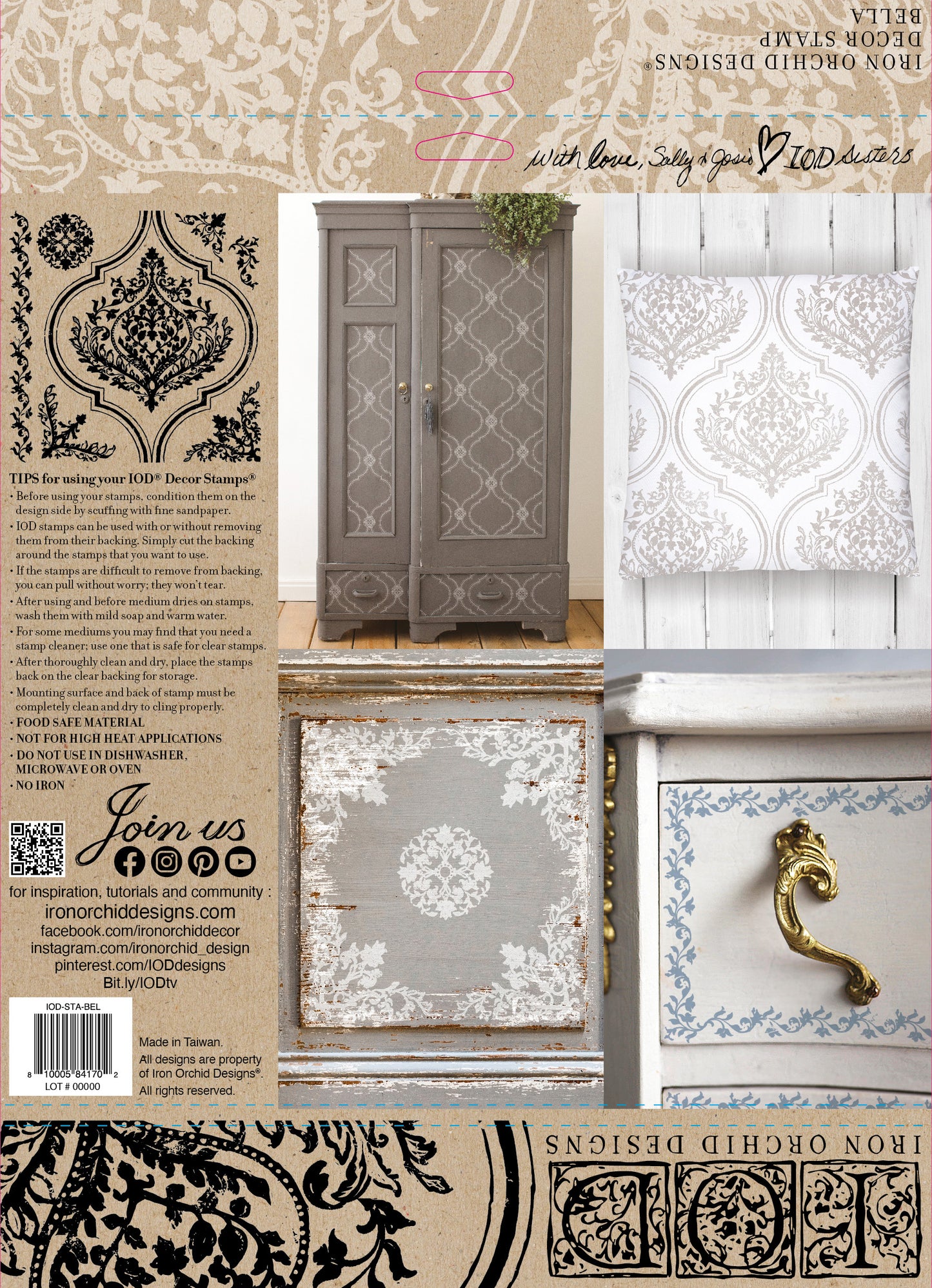 Bella 12x12 Decor Stamp