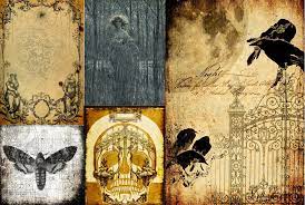 Halloween Project Blocks 2 21x29" Decoupage Paper by Roycycled Treasures