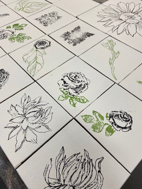 Chrysanthemum 12x12" Decor Stamp TWO Sheet Set by Iron Orchid Designs (IOD)