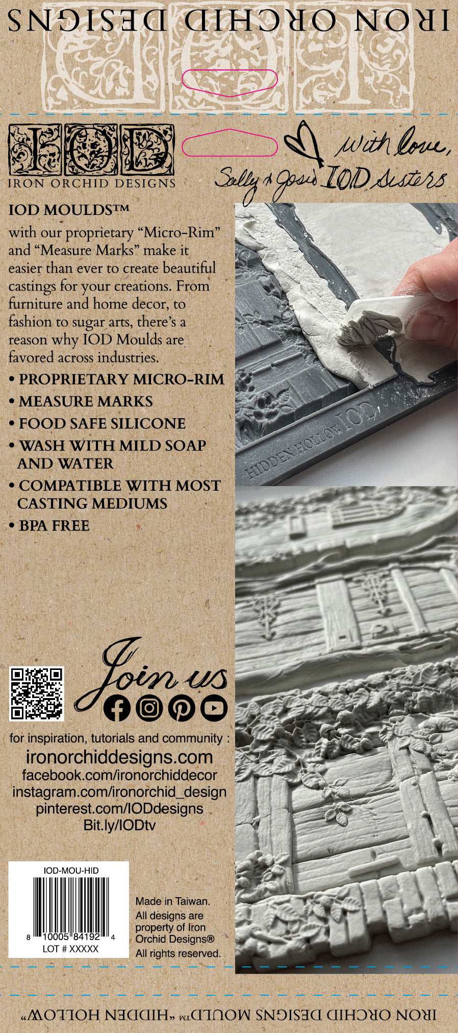 Hidden Hollow 6x10" Decor Mould by Iron Orchid Designs (IOD)
