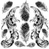 Pavo Decor Stamp -12 x 12" TWO Sheet Set