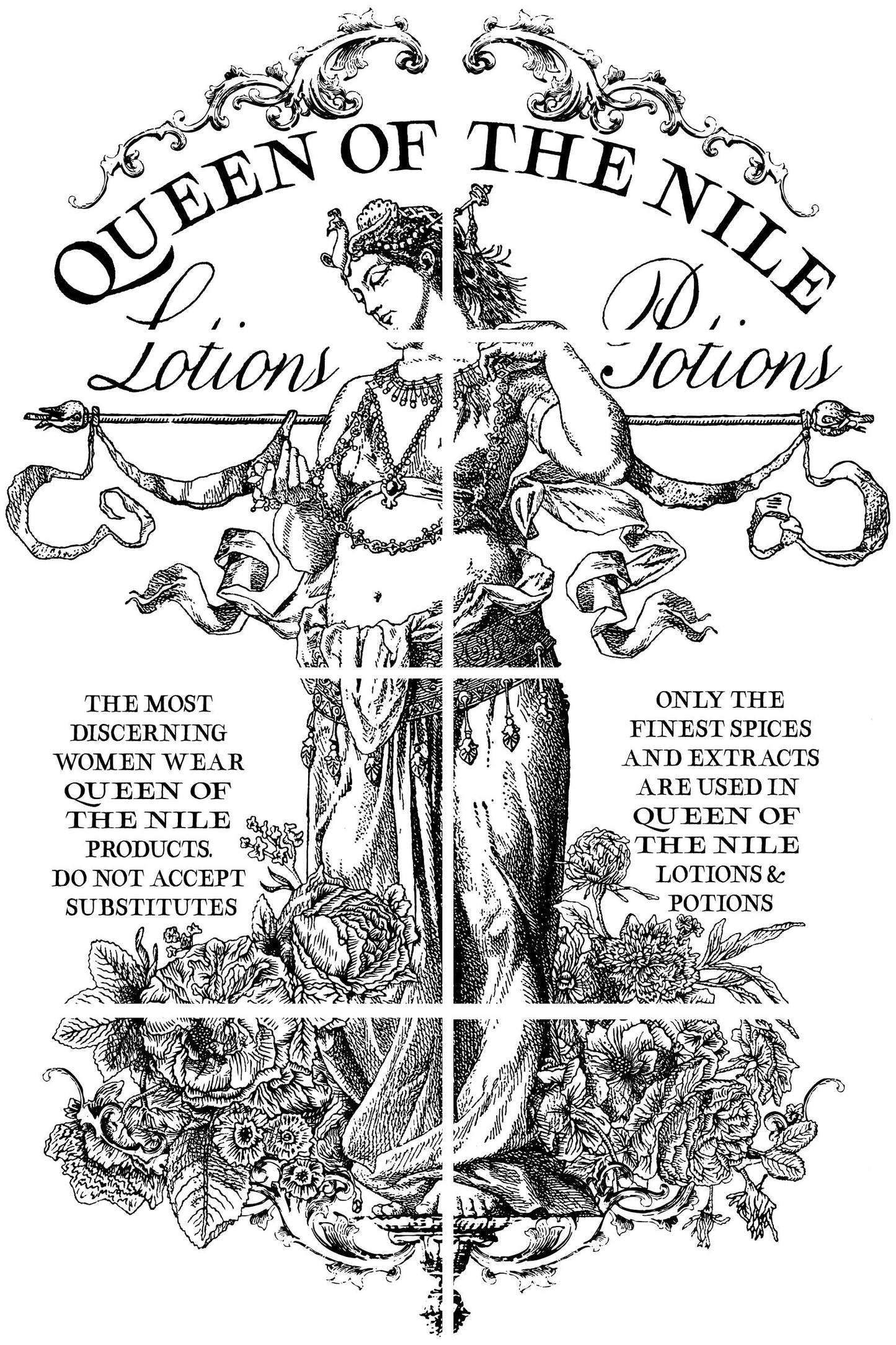 Queen of the Nile 16x12" Paint Inlay EIGHT Sheet Set by Iron Orchid Designs (IOD)