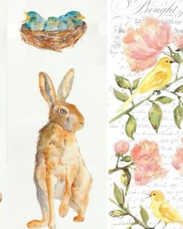 Spring Project Blocks Decoupage Paper