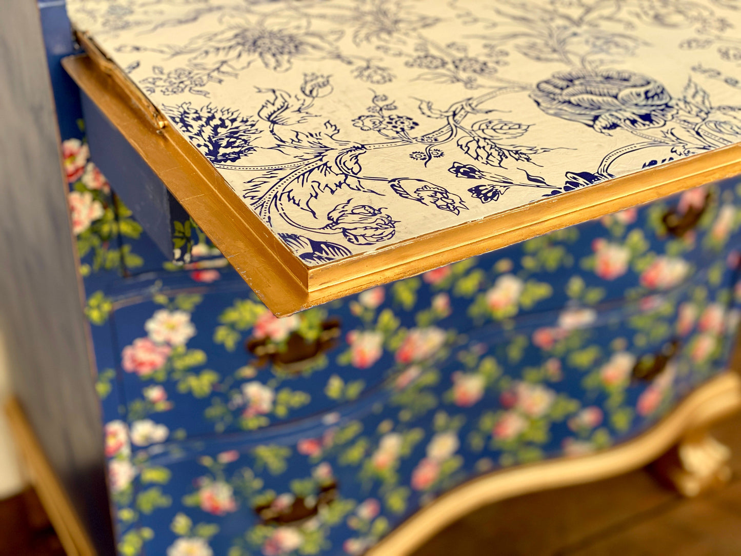 Indigo Floral 12x16" Paint Inlay EIGHT Sheet Set by Iron Orchid Designs (IOD)