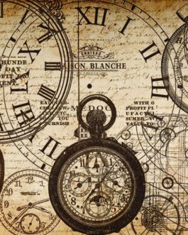 Tick Tock 21x29" Decoupage Paper by Roycycled Treasures