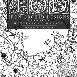 Wintersong Wreath 12x16" Decor Transfer EIGHT Sheet Set by Iron Orchid Designs (IOD)