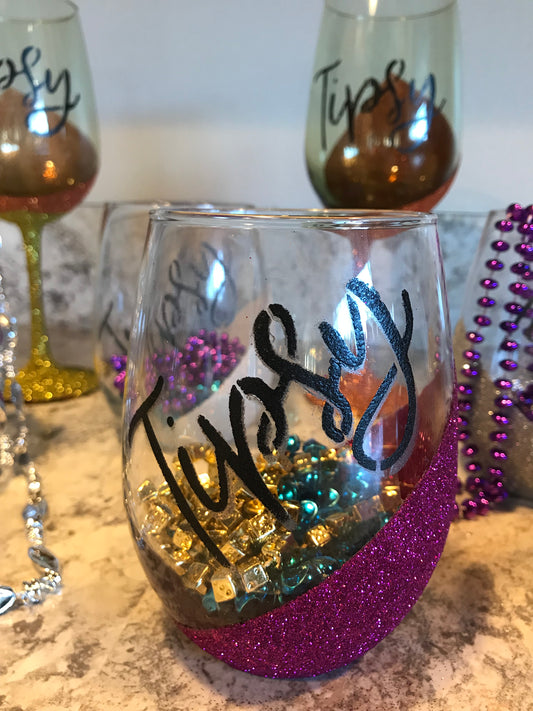 Fancy up your Dollar Store Wine Glasses