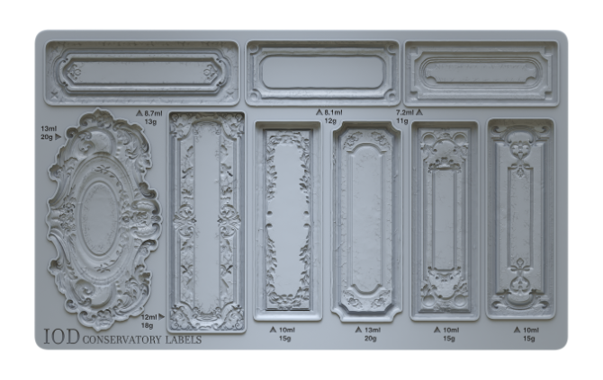 Conservatory Labels 6x10" Decor Mould by Iron Orchid Designs (IOD)