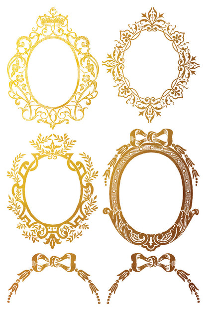 Petits Ornements 8x12” Foil Transfer EIGHT Sheet Set by Iron Orchid Designs (IOD)