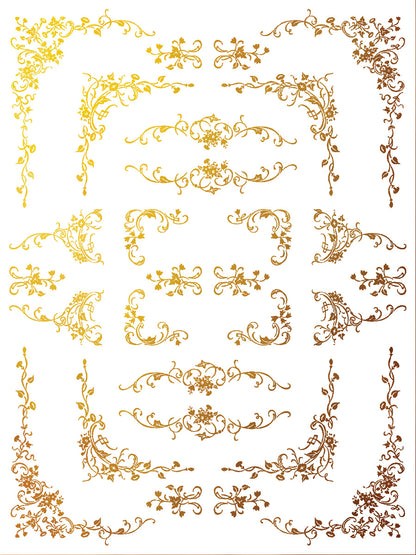 Si Belle 16x12” Foil Transfer FOUR Sheet Set by Iron Orchid Designs (IOD)