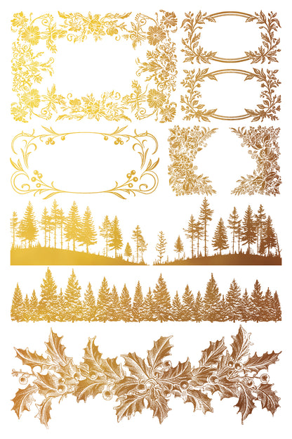 Tinsel 8x12” Foil Transfer EIGHT Sheet Set by Iron Orchid Designs (IOD) *Limited Edition*