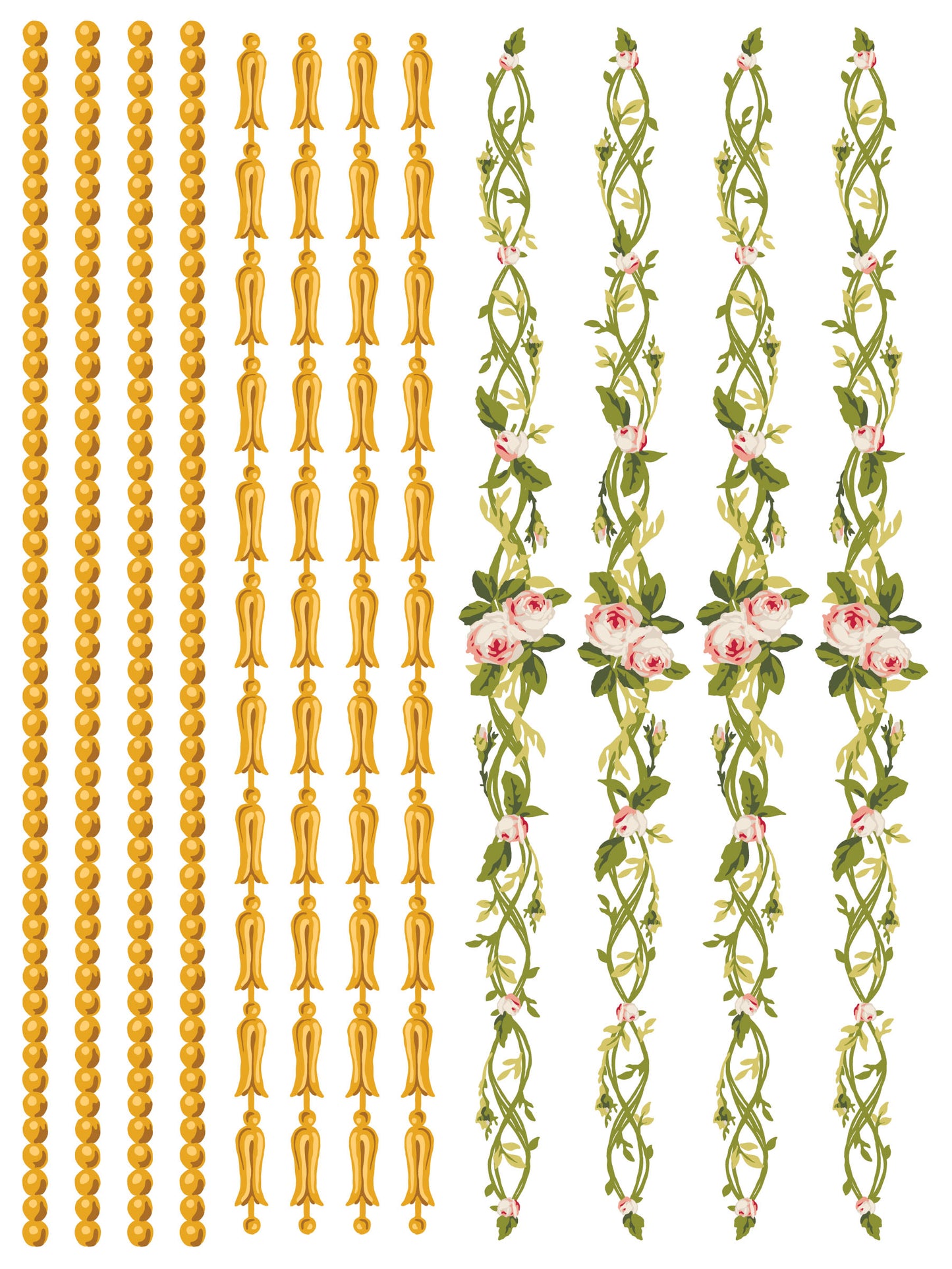 Petite Fleur Pink Paint Inlay 12x16" FOUR Sheet Set by Iron Orchid Designs (IOD)