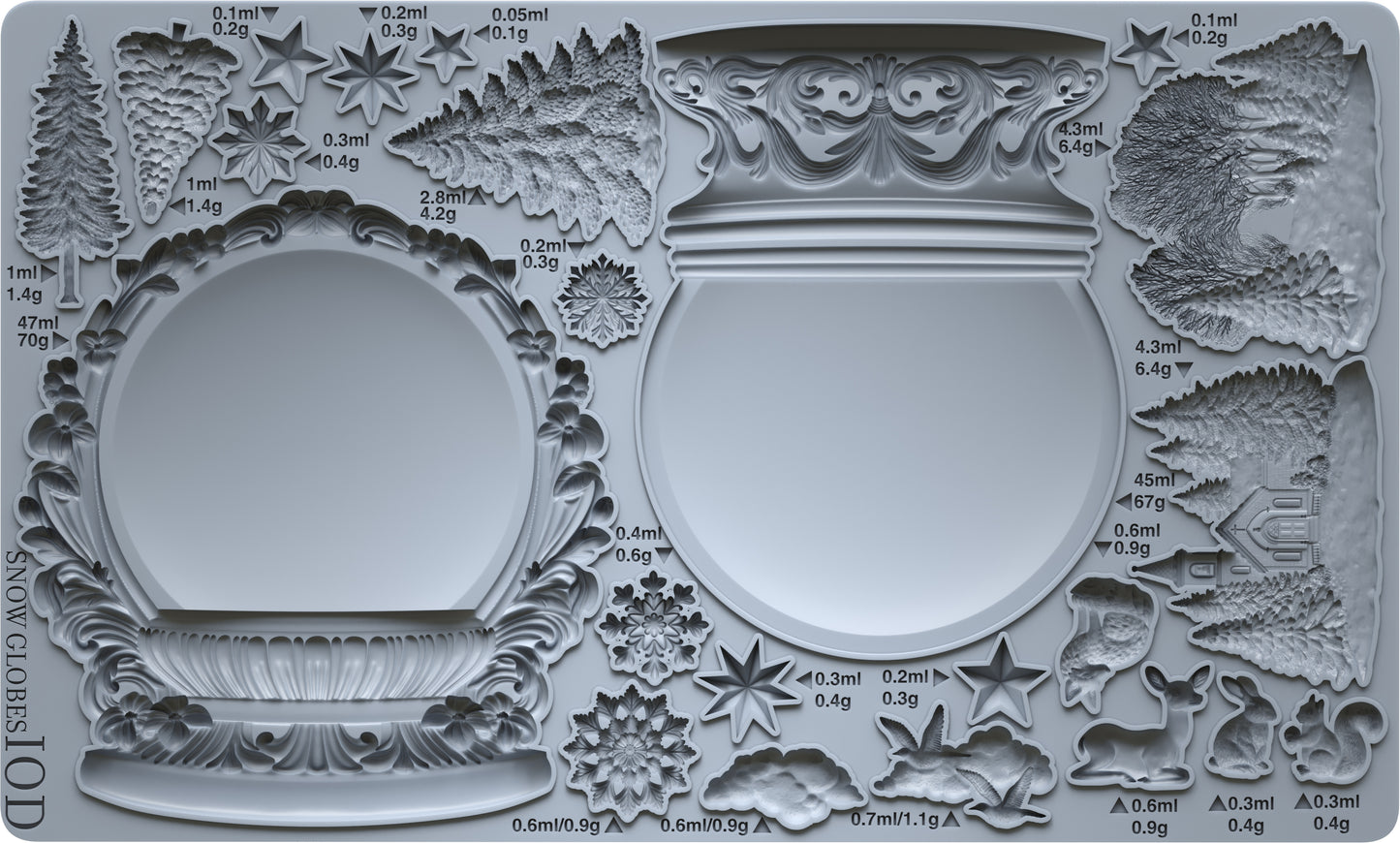 Snow Globes 6x10" Decor Mould by Iron Orchid Designs (IOD) *Limited Edition*