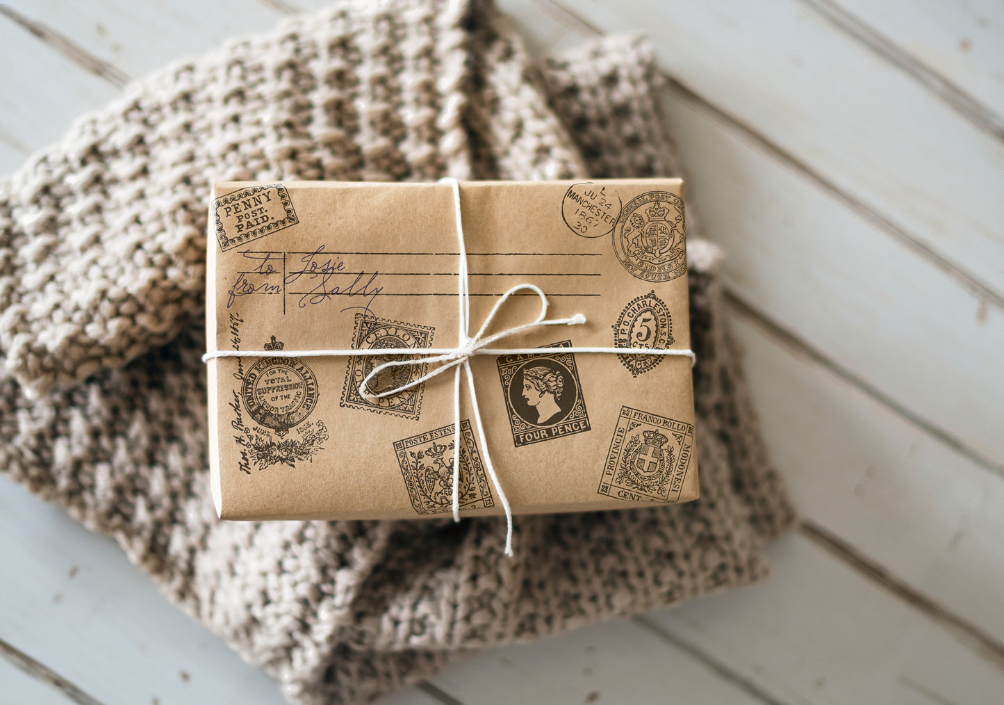 Ephemeral Type Decor 12x12” Stamp by Iron Orchid Designs (IOD)