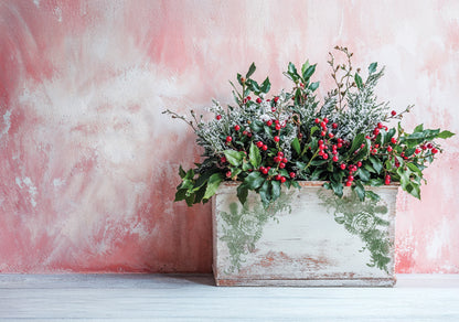 Holly & Pine 12x12" Decor Stamp by Iron Orchid Designs (IOD) Limited Edition