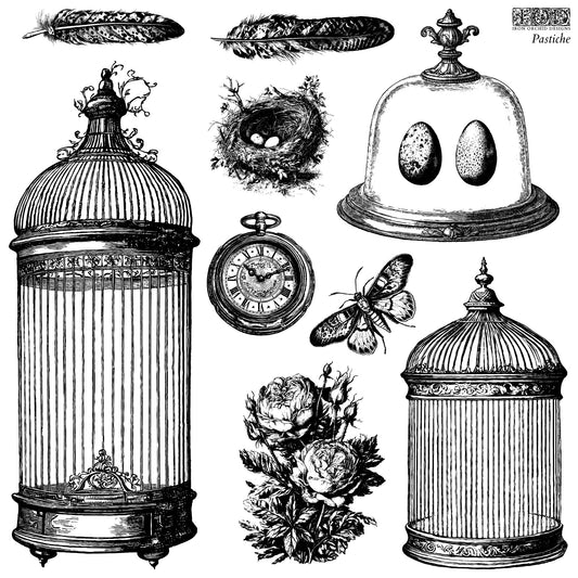 Pastiche Decor 12x12” Stamp TWO Sheet Set by Iron Orchid Designs (IOD)