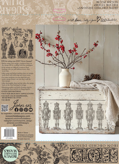 Sugar Plum Fairy 12x12" Decor Stamp by Iron Orchid Designs (IOD) Limited Edition