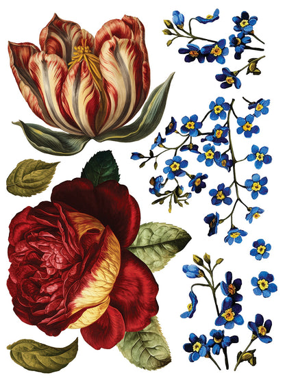 Collage De Fleur Decor Transfer Pad 12x16" EIGHT Sheet Set by Iron Orchid Designs (IOD)