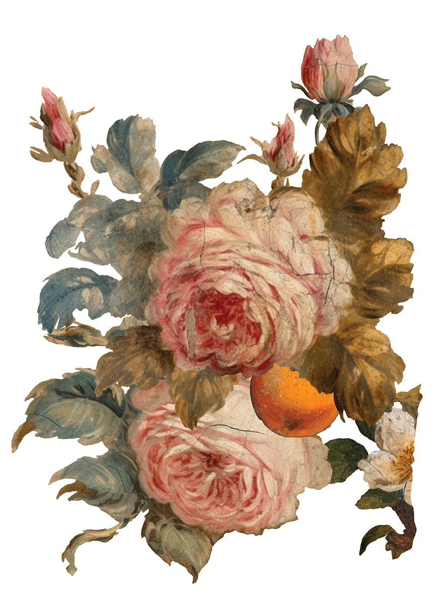 Joie des Roses Decor Transfer Pad 12x16" EIGHT Sheet Set by Iron Orchid Designs (IOD)