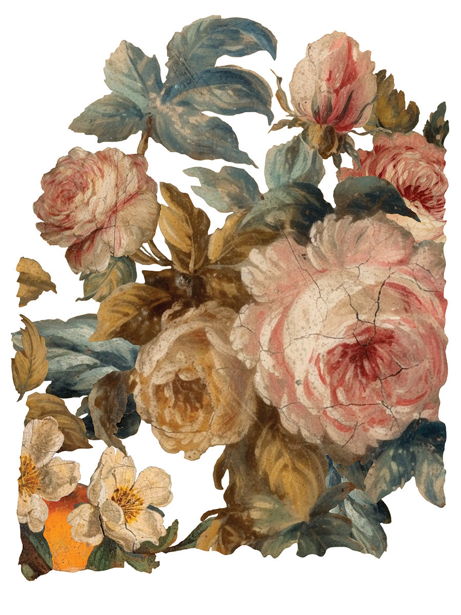 Joie des Roses Decor Transfer Pad 12x16" EIGHT Sheet Set by Iron Orchid Designs (IOD)