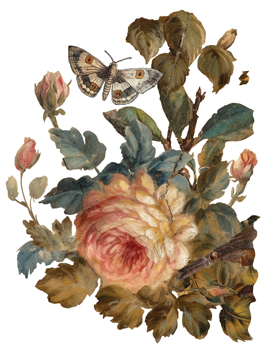 Joie des Roses Decor Transfer Pad 12x16" EIGHT Sheet Set by Iron Orchid Designs (IOD)