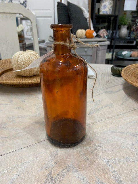 Vintage Brown Glass Bottle