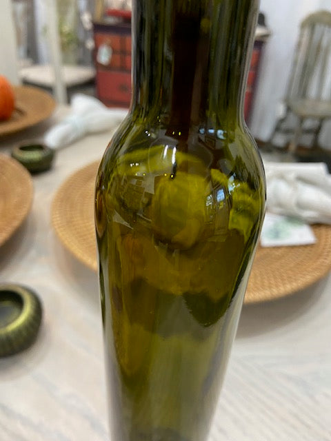 Tall Slim Green Glass Bottle