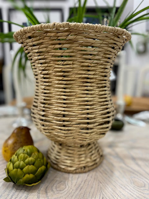 Large Woven Basket Vase