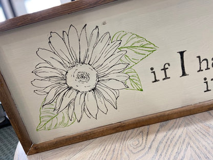 'It's Homemade' Hand Painted Farmhouse Sign