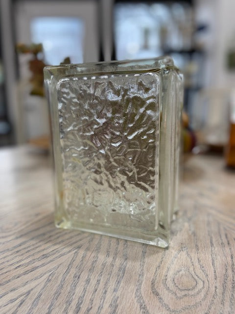 Vintage Decorative Glass Block 8x6x4