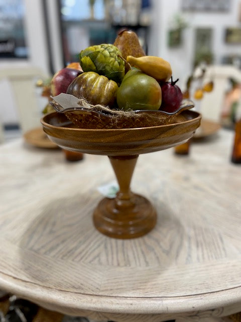 Solid Wood Pedestal Cake Stand