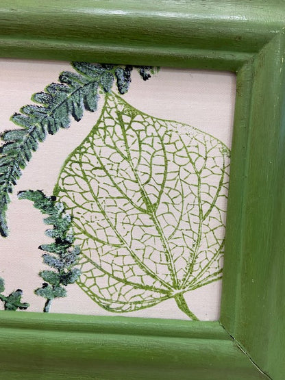 Green Leaf Framed Art