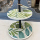 Leaves Two Tiered Tray