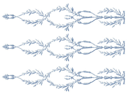 Trompe l'oeil Bleu 12x16" Paint Inlay FOUR Sheet Set by Iron Orchid Designs (IOD)